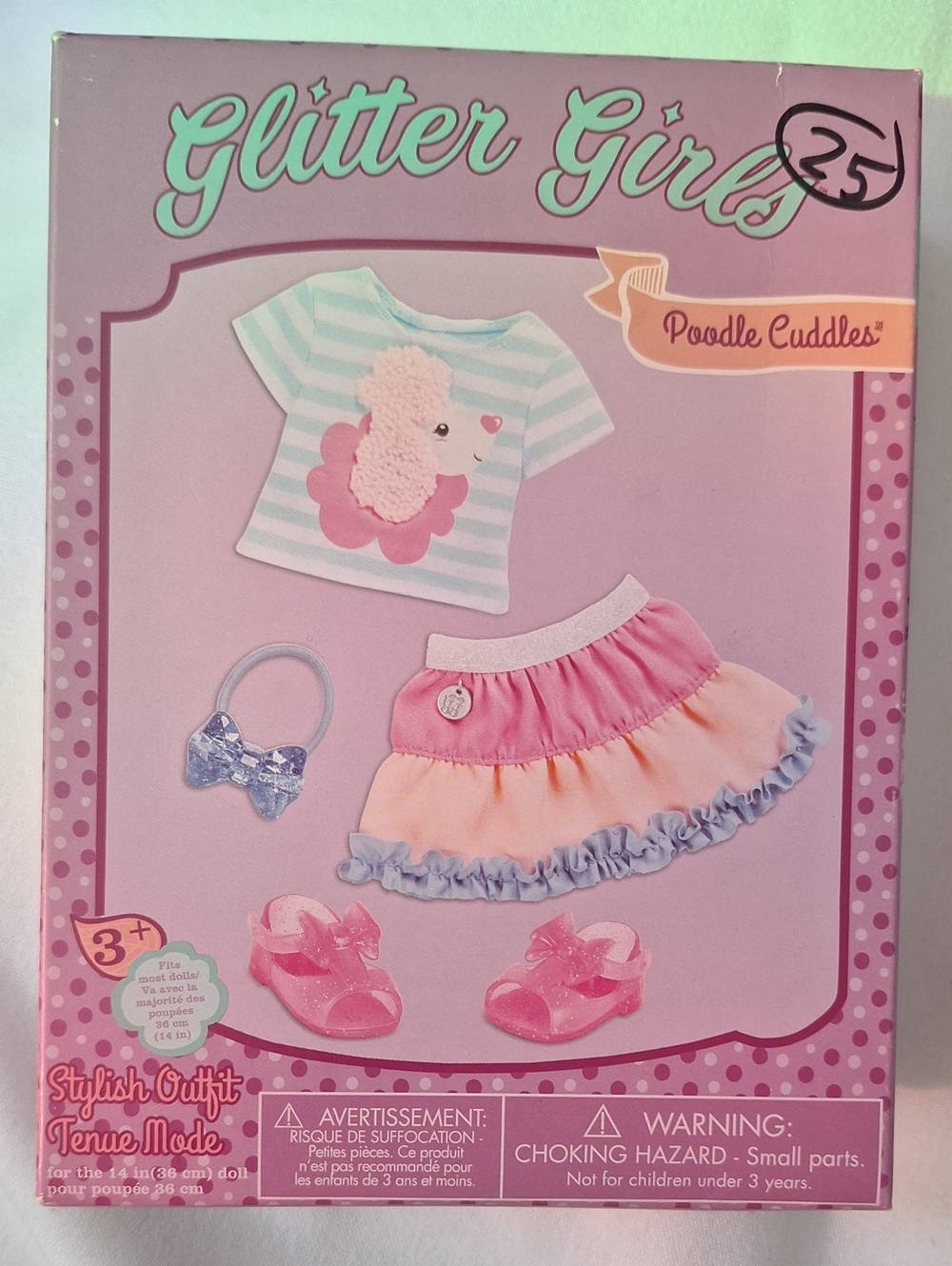 Poodle Cuddles Pink & Aqua Dress-Up Outfit